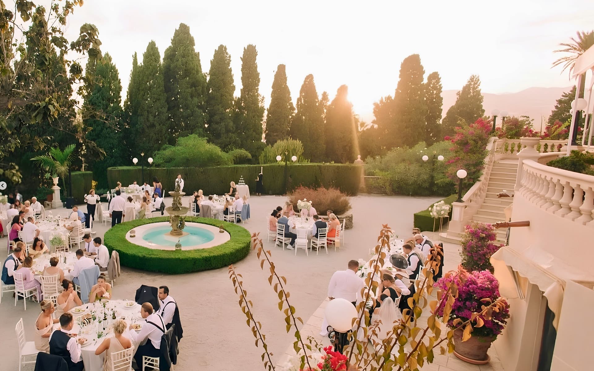 Boda en los jardines